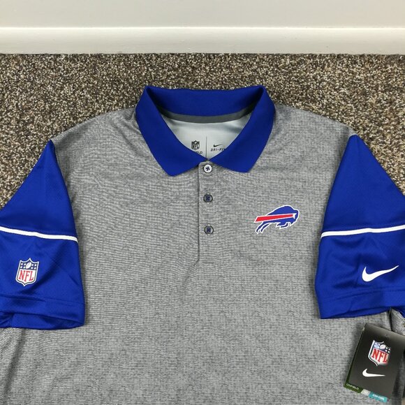 NWT Buffalo Bills Polo Shirt Nike On Field Dri Fit Mens Large $80 - Picture 1 of 10